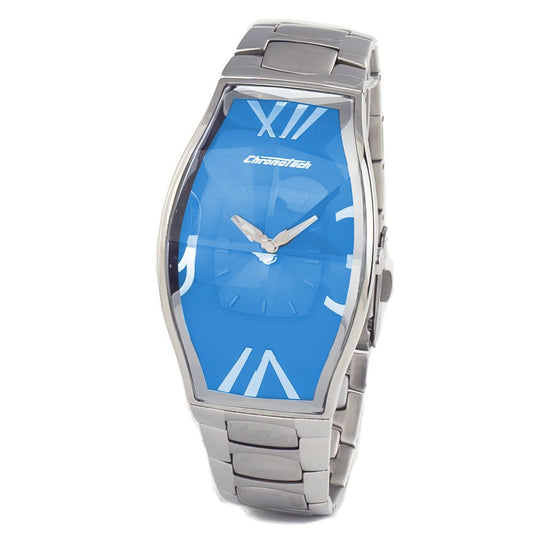 Chronotech Silberne Uhr aus Edelstahl