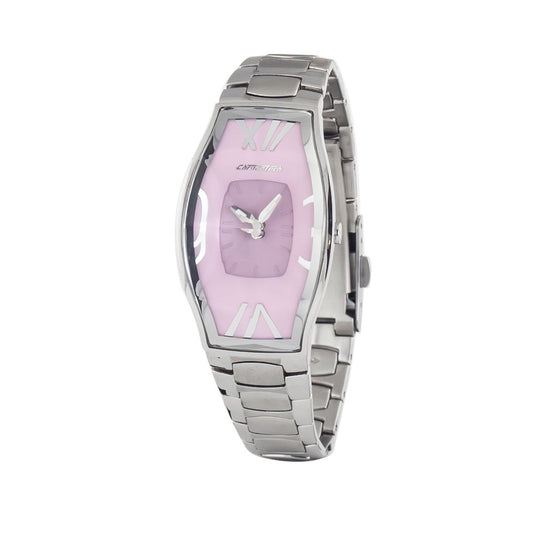 Chronotech Silberne Uhr aus Edelstahl