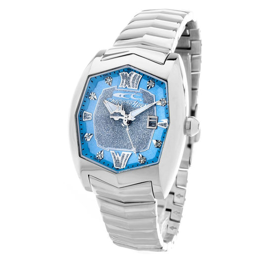 Chronotech Silberne Uhr aus Edelstahl