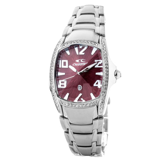Chronotech Silberne Uhr aus Edelstahl