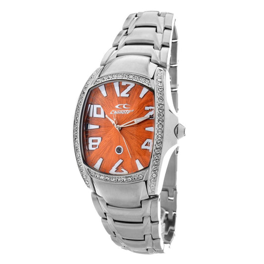 Chronotech Silberne Uhr aus Edelstahl