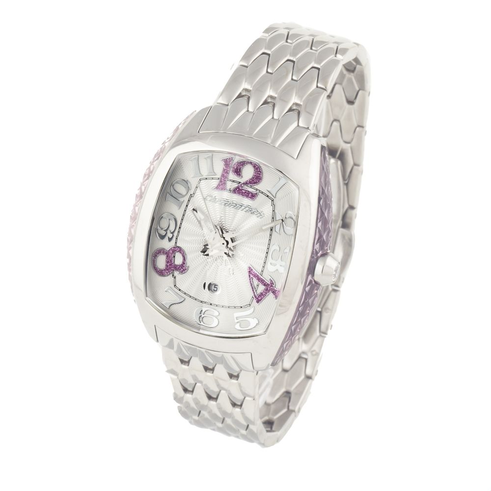 Chronotech Silberne Uhr aus Edelstahl