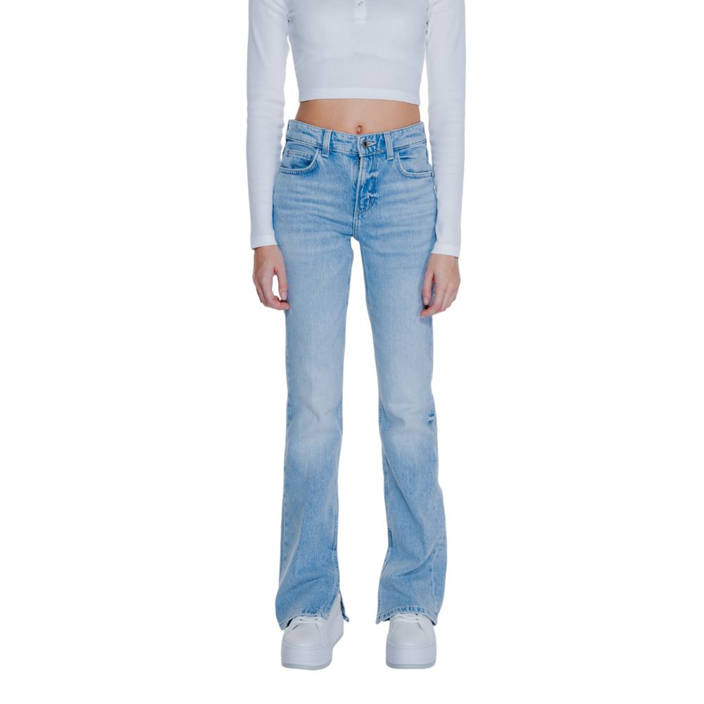 Guess Hellblaue Baumwoll-Mom-Jeans