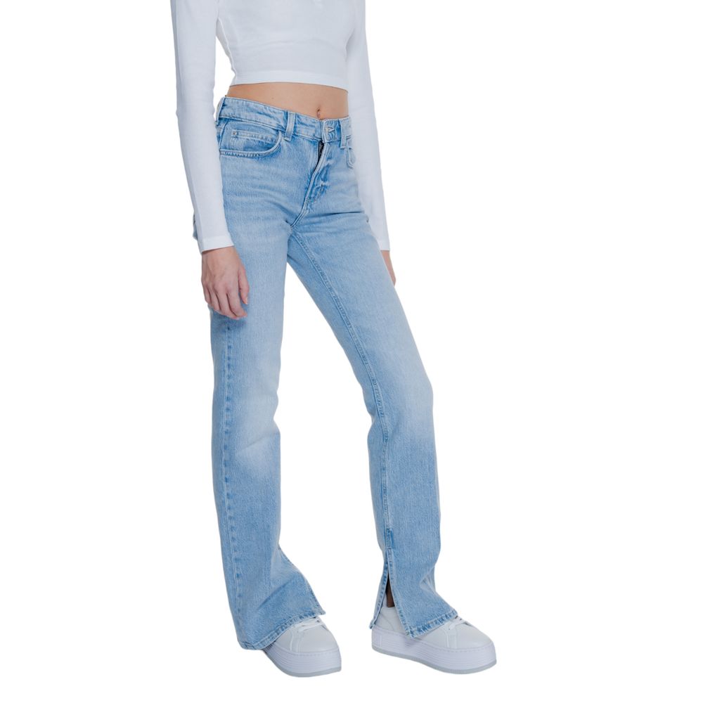 Guess Hellblaue Baumwoll-Mom-Jeans
