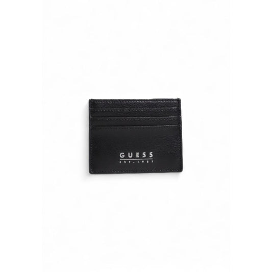 Guess Schwarzer Leder-Kartenhalter