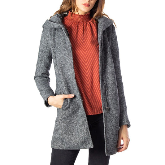 Only Grauer Polyester-Mantel