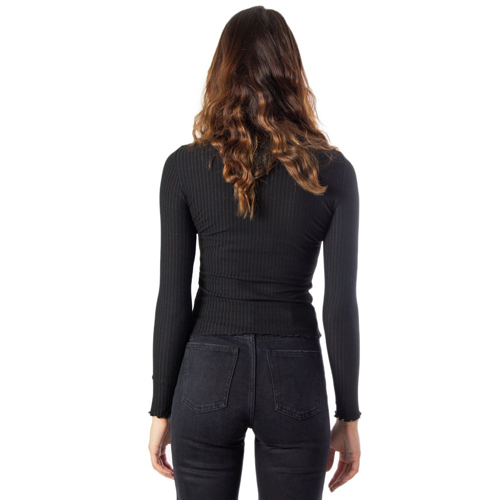 Only Schwarzer Polyester-Rollkragenpullover