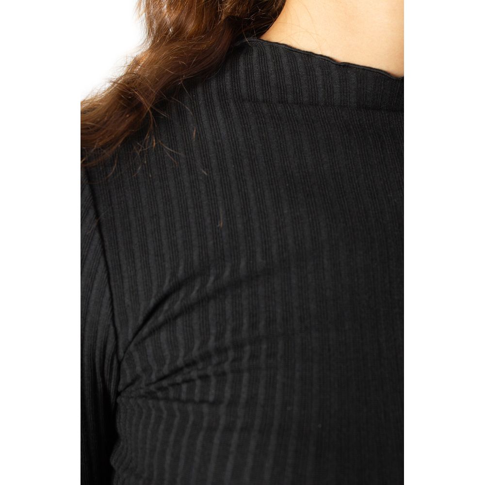 Only Schwarzer Polyester-Rollkragenpullover