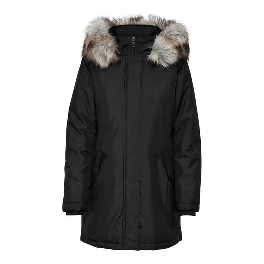Only Schwarzer Polyester-Parka