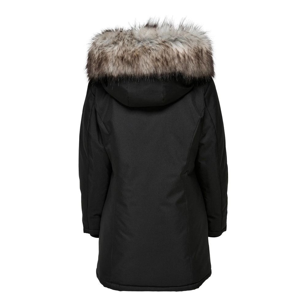 Only Schwarzer Polyester-Parka