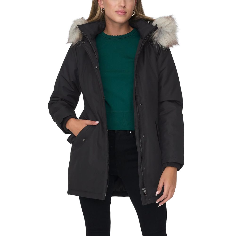 Only Schwarzer Polyester-Parka