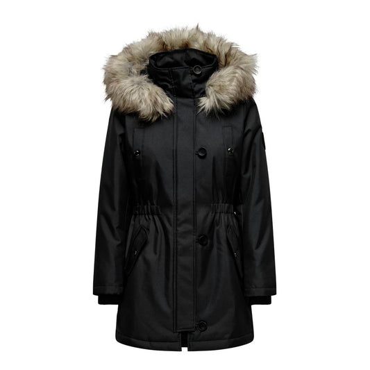 Only Schwarzer Polyester-Parka