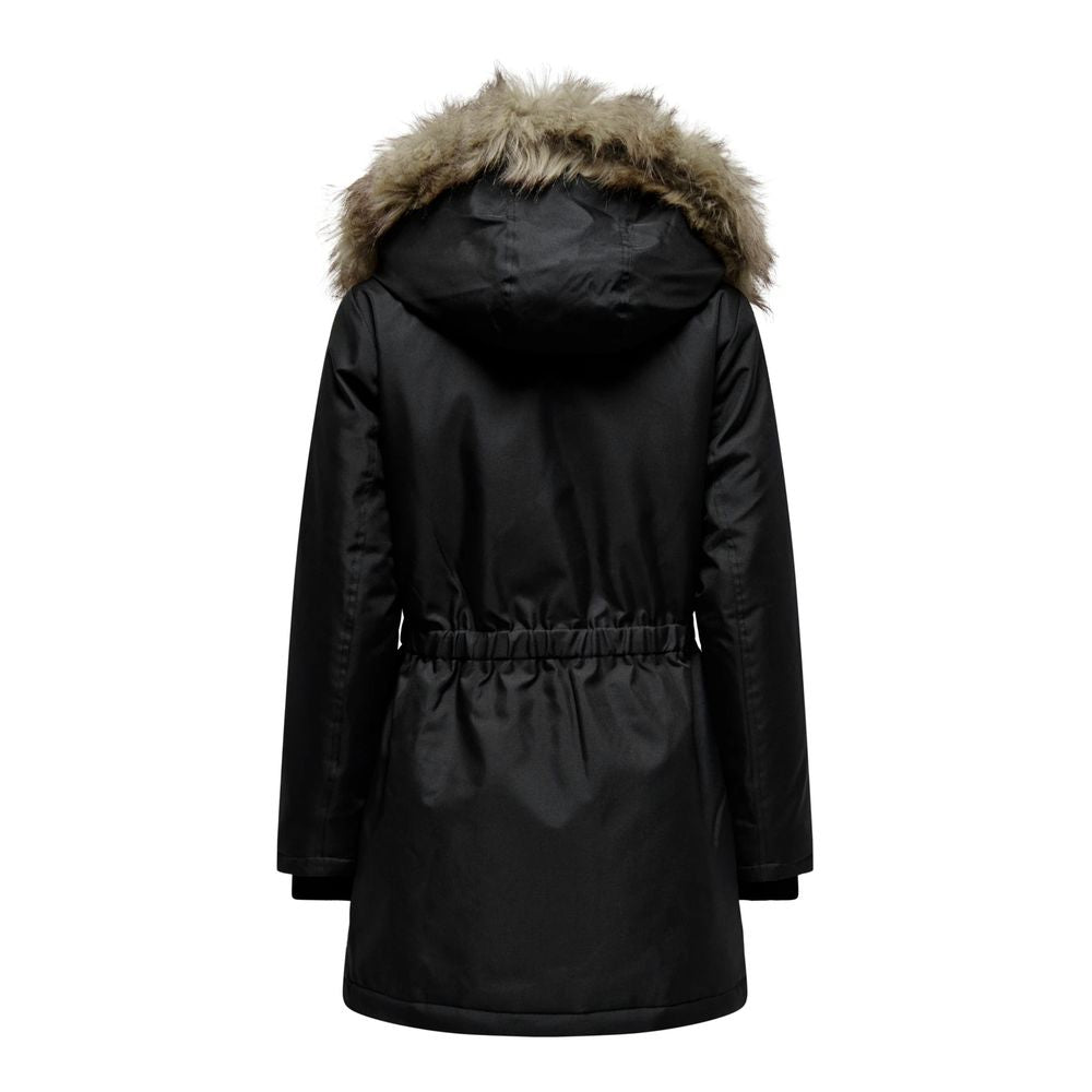 Only Schwarzer Polyester-Parka