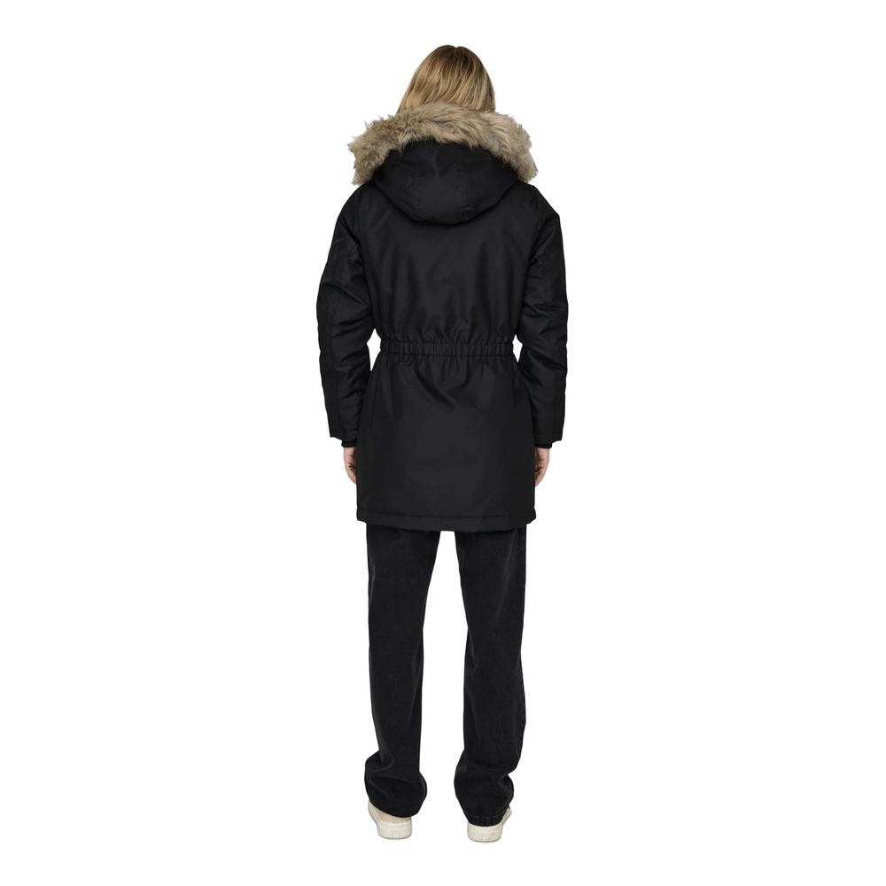 Only Schwarzer Polyester-Parka