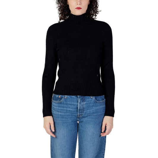 Guess Schwarzer Rollkragenpullover aus Polyamid