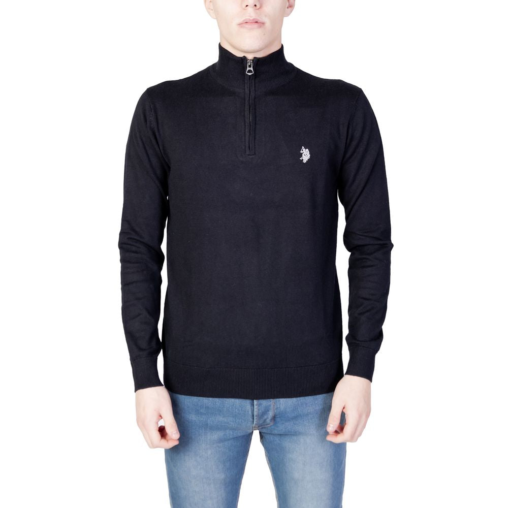 U.S. POLO ASSN. Schwarzer Baumwoll-Sweatshirt