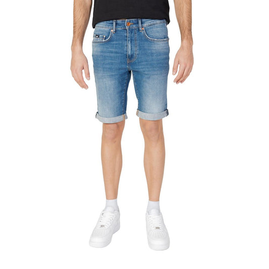 Gas Blaue Baumwoll-Bermudas