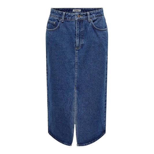 Only Blau Baumwolle Lang