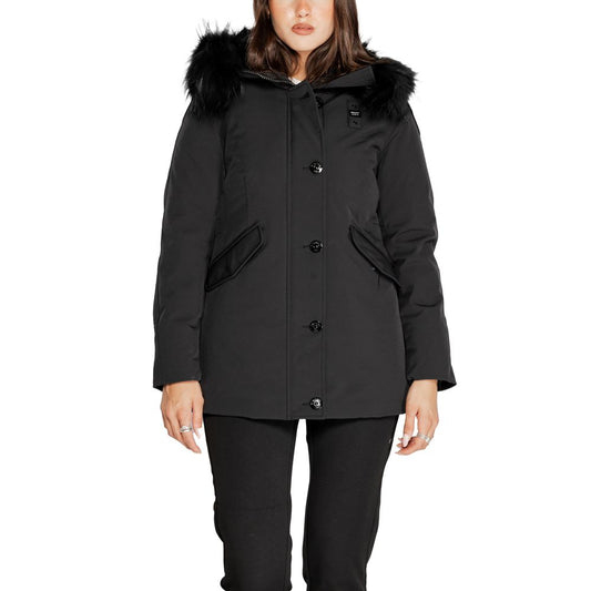 Blauer Schwarzer Polyester-Parka