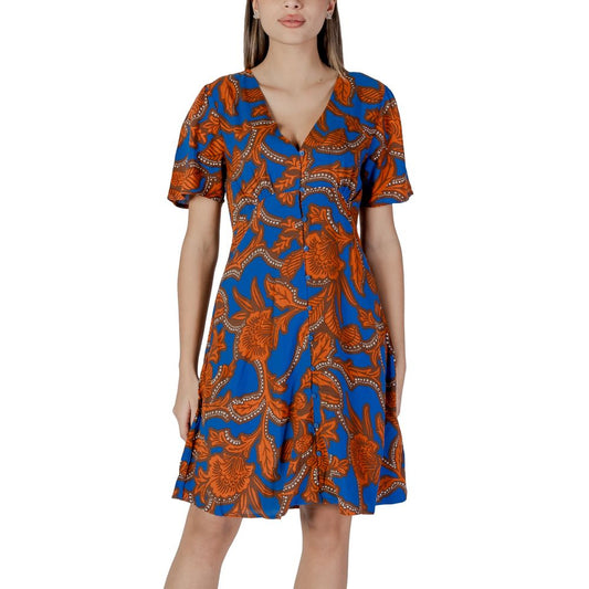 B.Young Midi aus blauer Viskose