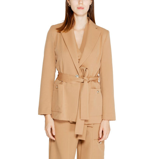 Rinascimento Beigefarbener Polyester-Blazer