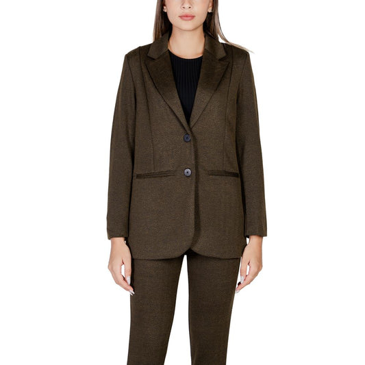 ICHI Grüner Polyester-Blazer