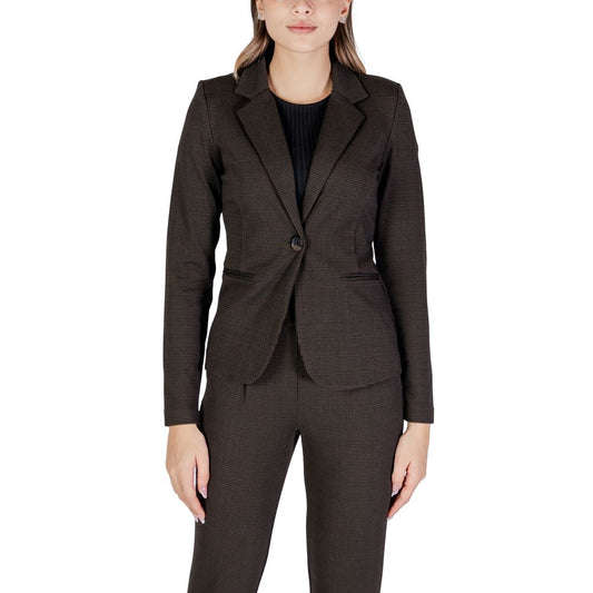 ICHI Brauner Polyester-Blazer