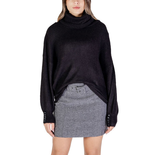 ICHI Schwarzer Marabu-Rollkragenpullover