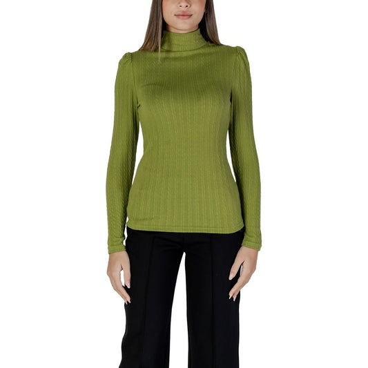B.Young Grünes Polyester-Langarmshirt