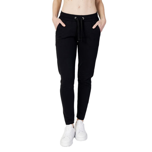 Blauer Schwarze Baumwoll-Jogger Workout-Hose