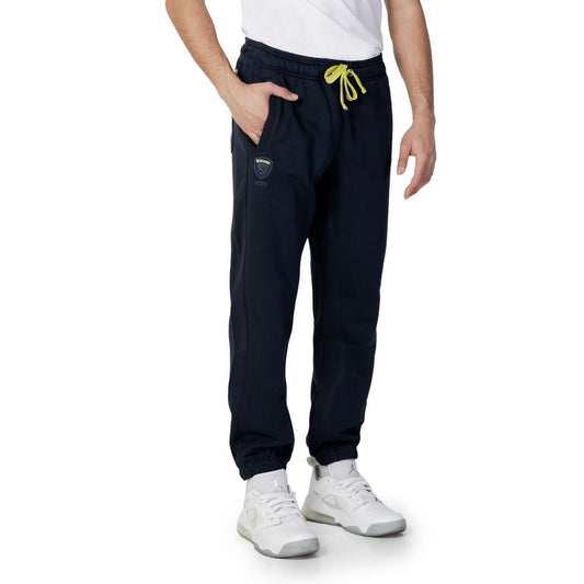 Blauer Blaue Baumwoll-Jogger Workout-Hose