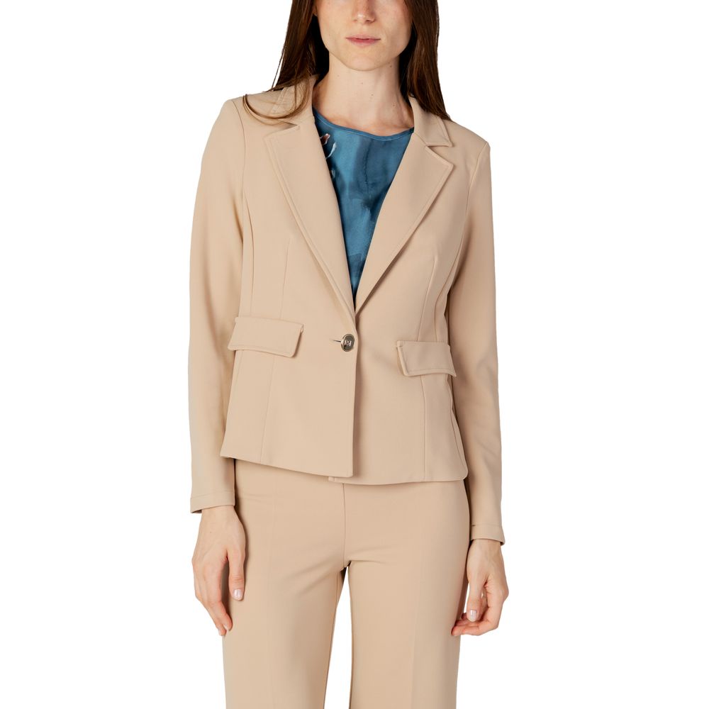 Rinascimento Beigefarbener Polyester-Blazer