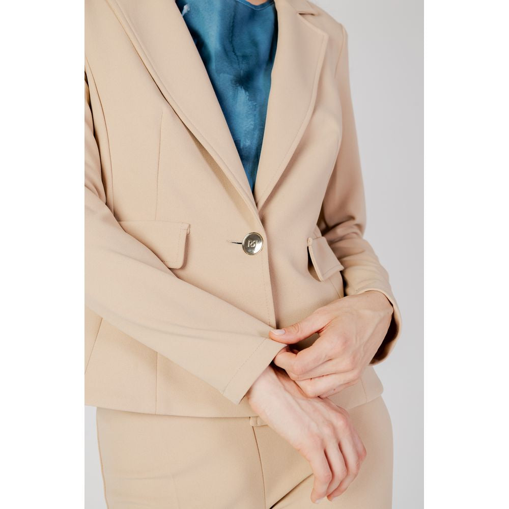 Rinascimento Beigefarbener Polyester-Blazer
