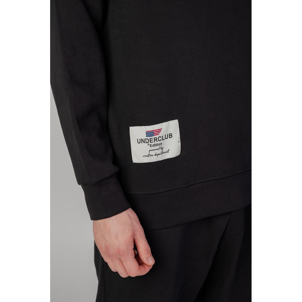 Underclub Schwarzer Baumwoll-Kapuzenpulli