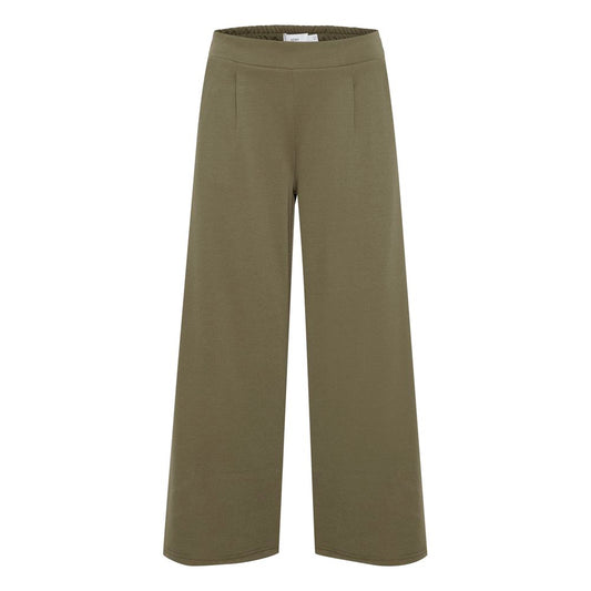 ICHI Grüne Hose aus recyceltem Polyester