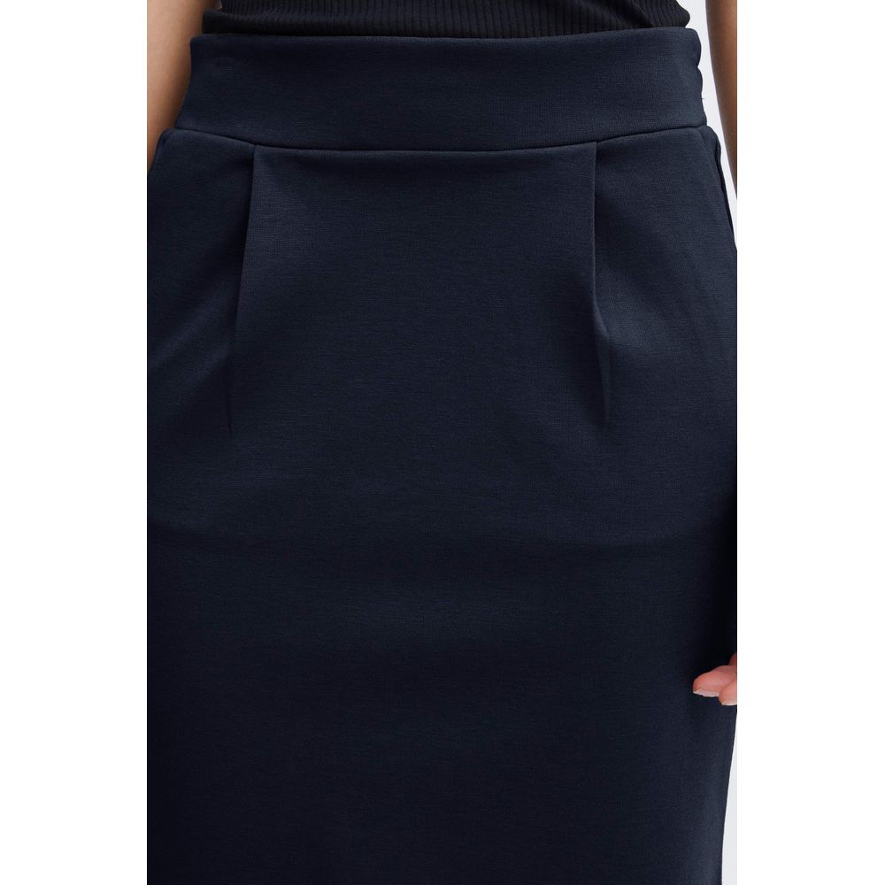 ICHI Blauer Polyester Mini