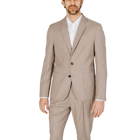 Antony Morato Beigefarbener Polyester-Blazer