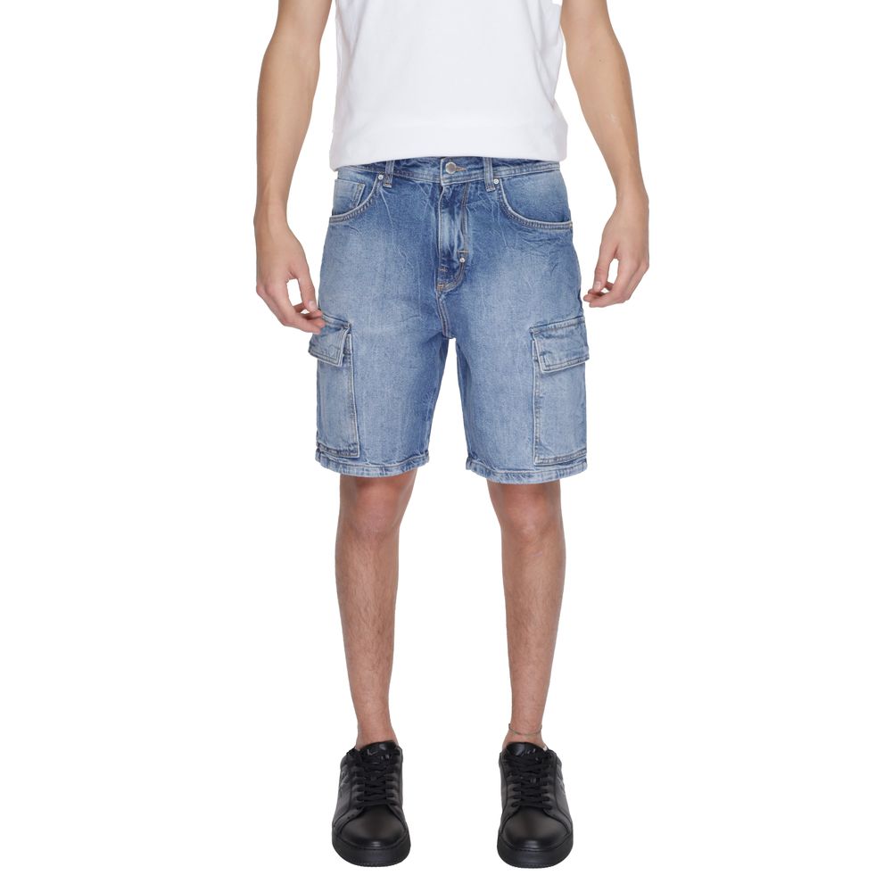Antony Morato Blaue Baumwoll-Bermuda-Shorts