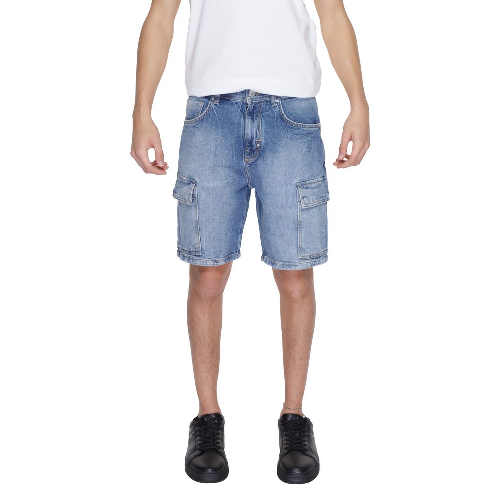 Antony Morato Blaue Baumwoll-Bermuda-Shorts