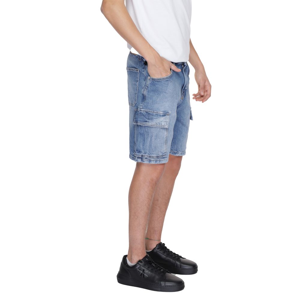 Antony Morato Blaue Baumwoll-Bermuda-Shorts