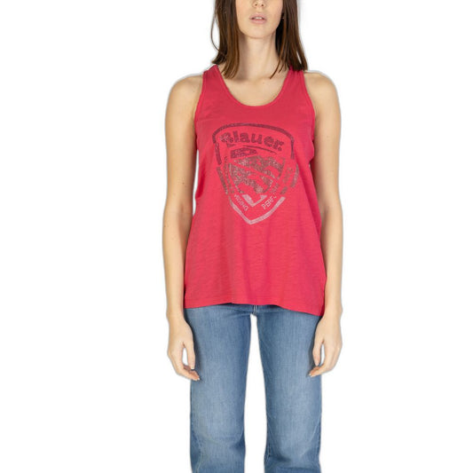 Blauer Rosa Baumwoll-Tank-Top