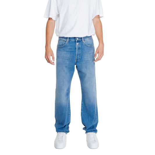 Replay Relaxed Fit Jeans aus blauer Baumwolle