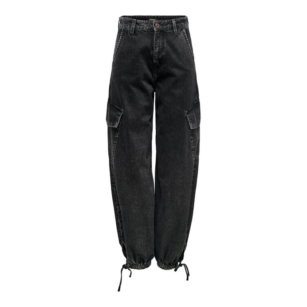 Only Schwarze Boyfriend-Jeans aus Baumwolle