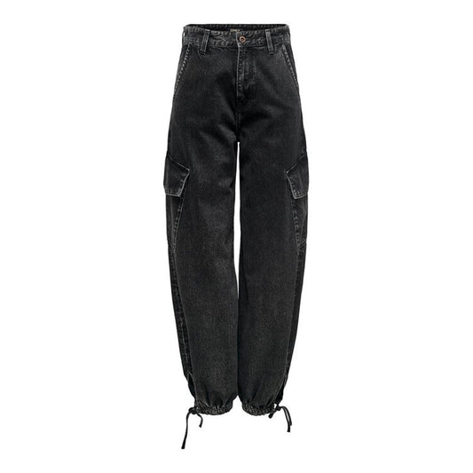 Only Schwarze Boyfriend-Jeans aus Baumwolle
