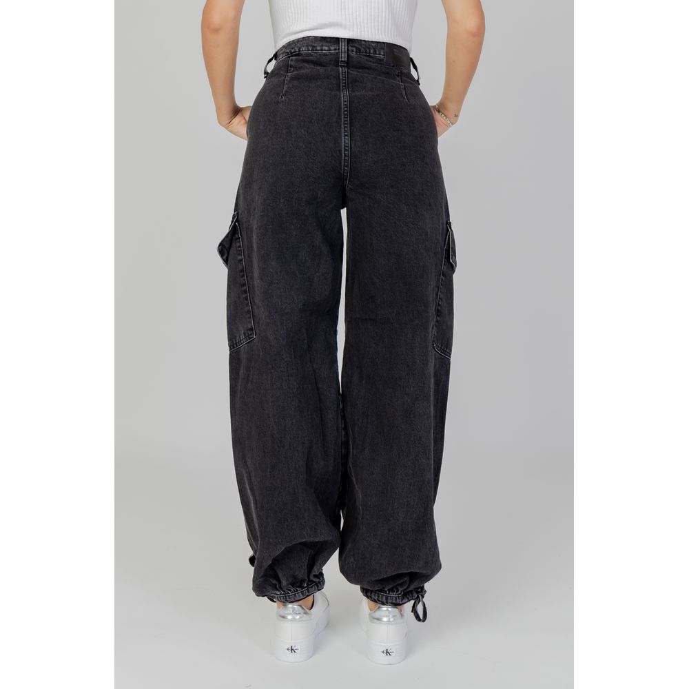 Only Schwarze Boyfriend-Jeans aus Baumwolle