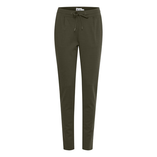 ICHI Grüne Polyester-Hose