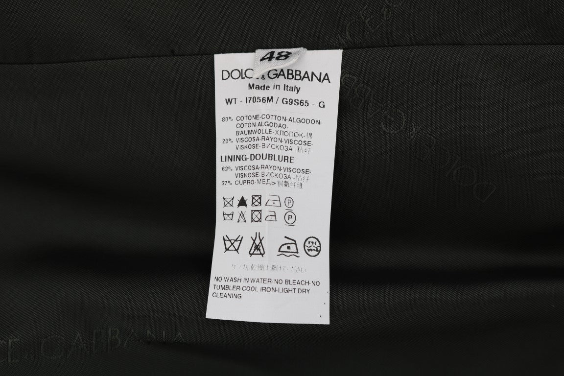 Dolce & Gabbana Schwarze STAFF Baumwollweste mit Streifen