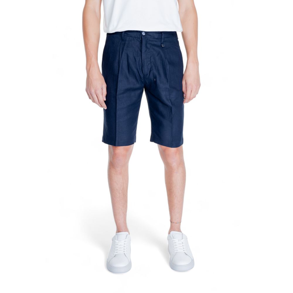 Antony Morato Blaue Leinen-Bermuda-Shorts