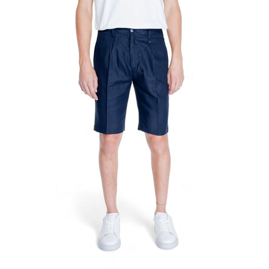 Antony Morato Blaue Leinen-Bermuda-Shorts