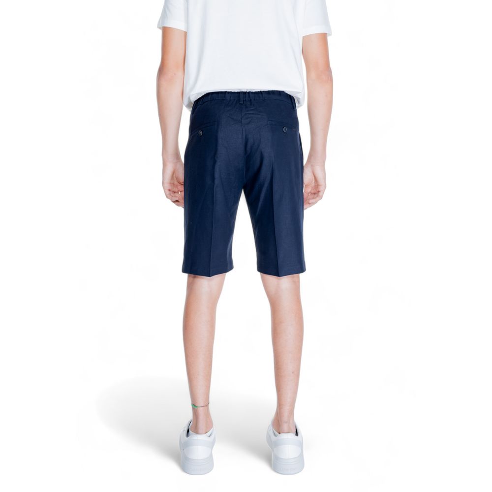 Antony Morato Blaue Leinen-Bermuda-Shorts